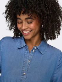 Платья Only CHARIS LIFE SHIRT DRESS модель 15363971_Medium Blue Denim Фото