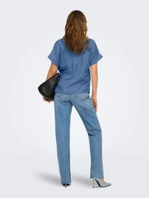 Сорочки Only CHARIS LIFE CAP SLEEVE SHIRT модель 15363976_Medium Blue Denim Фото