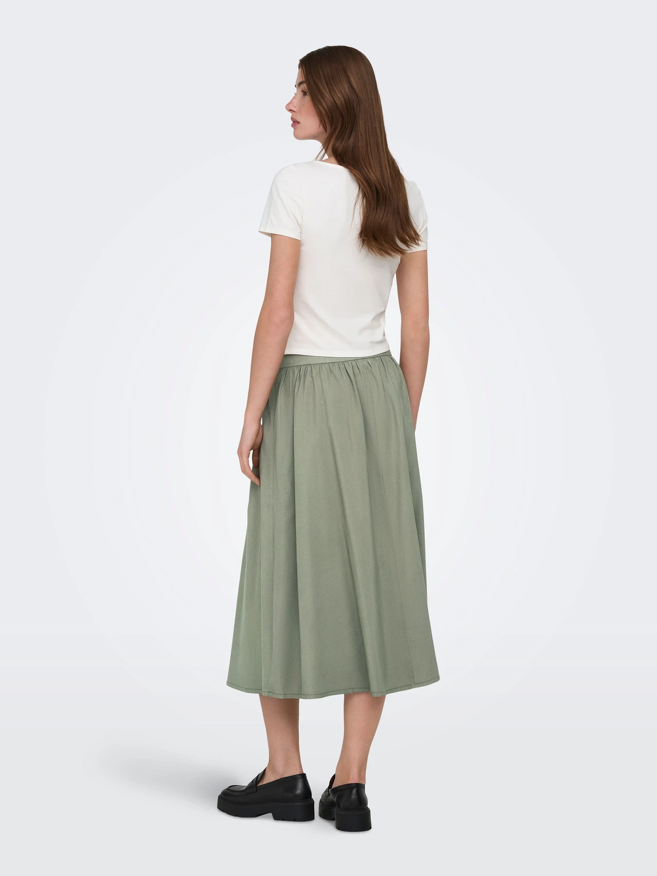 Юбки Only ARIS LIFE PULL UP LONG SKIRT модель 15364190_Smokey Olive Юбки Only ARIS LIFE PULL UP LONG SKIRT модель 15364190_Smokey Olive Фото