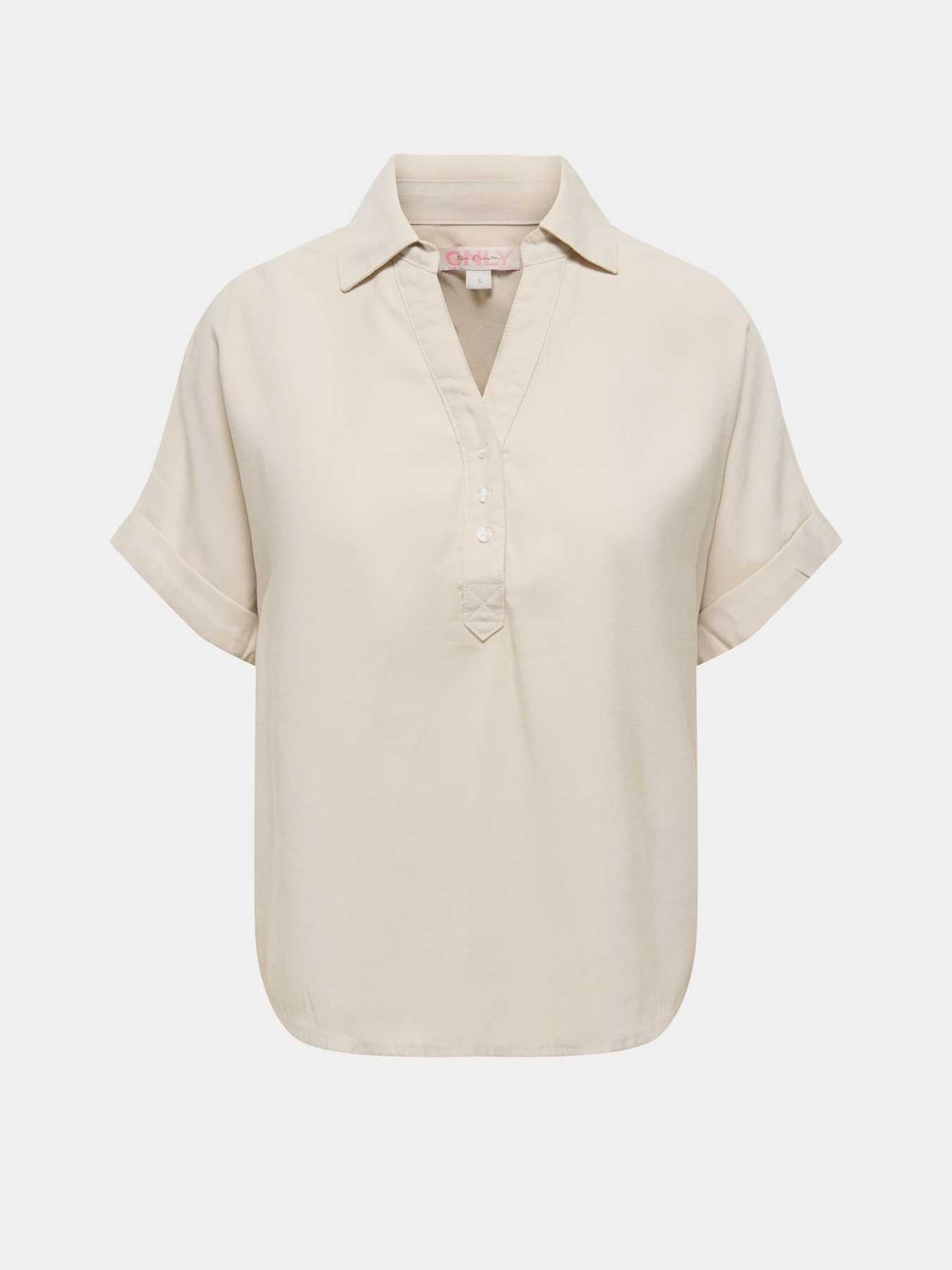 Сорочки Only ARIS LIFE CAP SLEEVE SHIRT модель 15364279_Pumice Stone Сорочки Only ARIS LIFE CAP SLEEVE SHIRT модель 15364279_Pumice Stone Фото