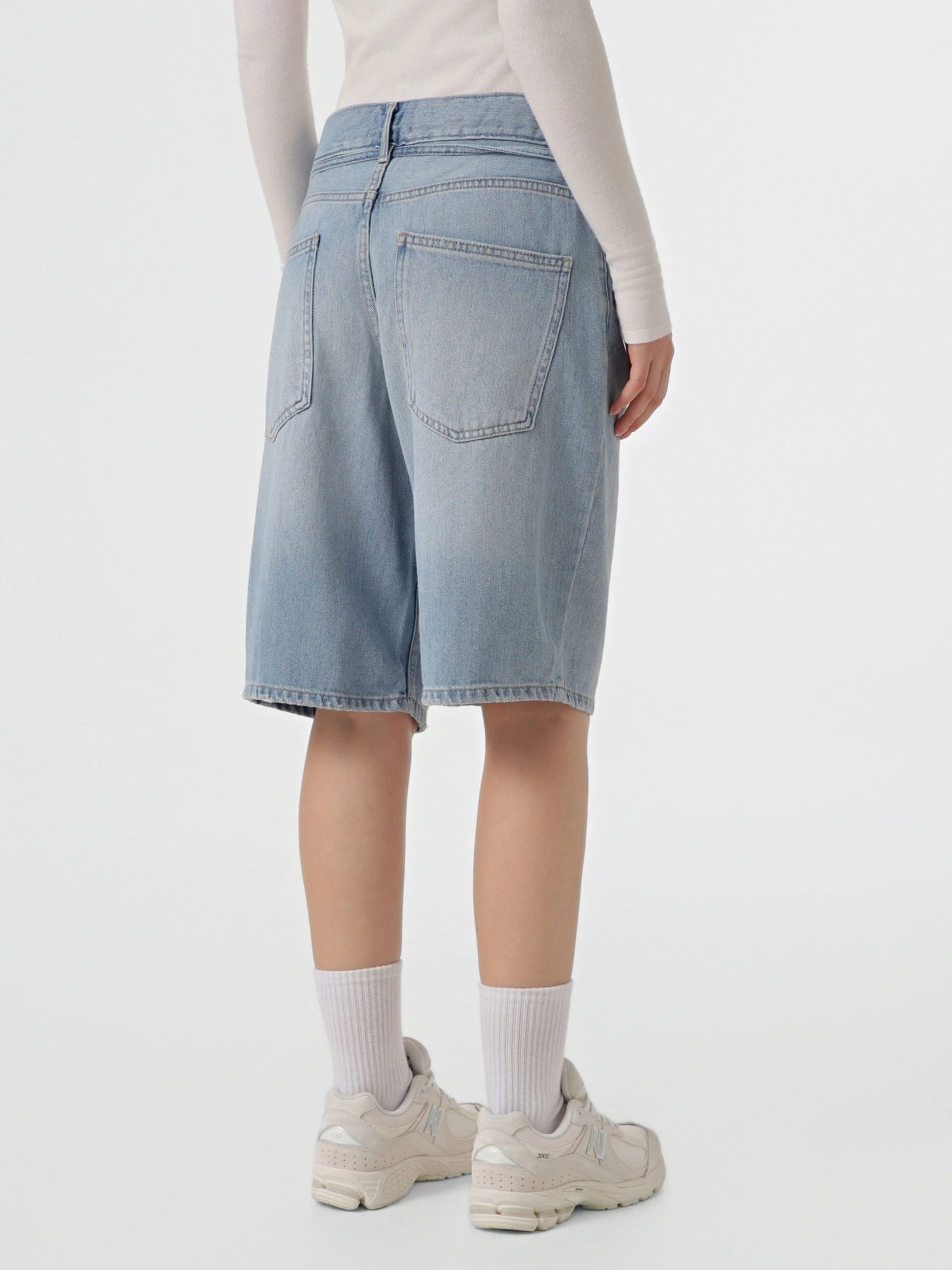 Шорты Only TAYLOR HW BARREL BELT SHORTS модель 15370661_Light Blue Denim Фото