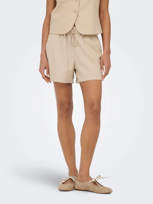 Шорти Only GOA MW LIN BL PULL-UP SHORTS модель 15371421_Oxford Tan Фото