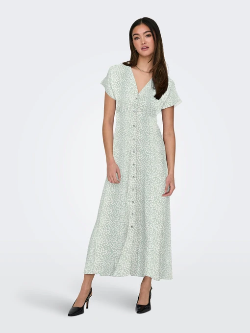 Платья Only NOVA LIFE VIS MOLLIE LONG DRES модель 15317842_Jadeite 724 Coffee leaf Фото