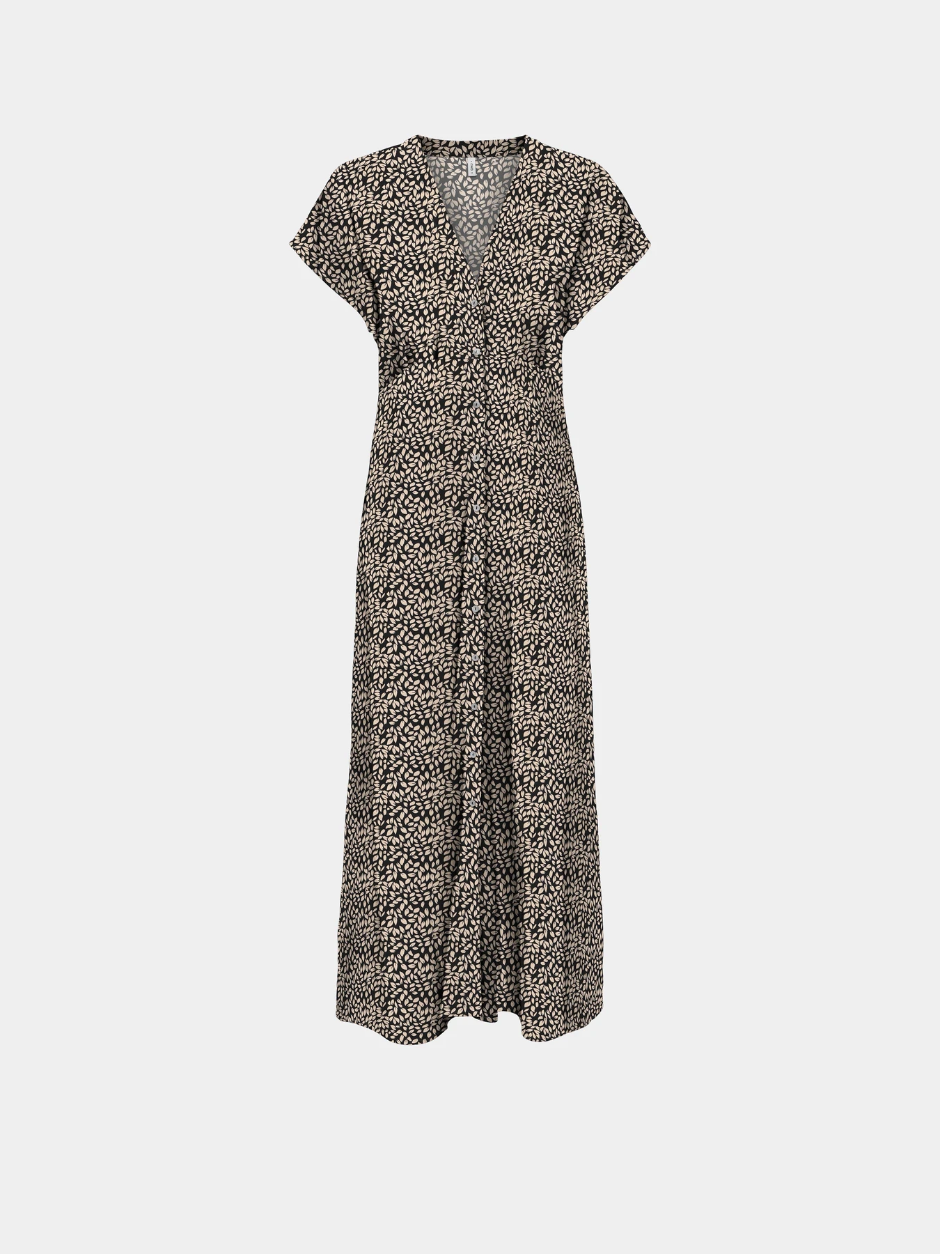 Платья Only NOVA LIFE VIS MOLLIE LONG DRES модель 15317842_Black 724 Coffee leaf Фото