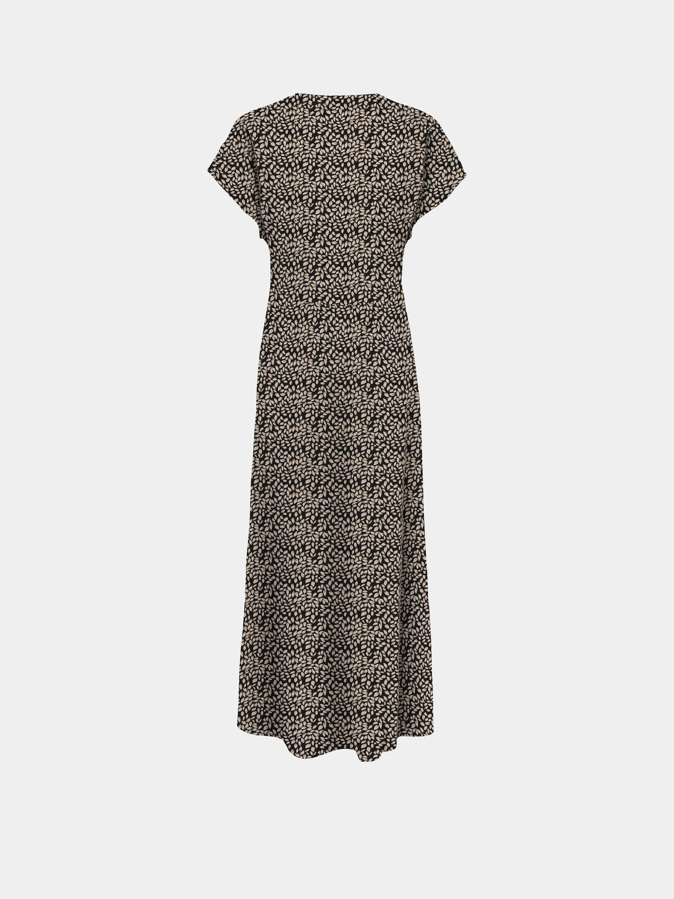 Платья Only NOVA LIFE VIS MOLLIE LONG DRES модель 15317842_Black 724 Coffee leaf Фото