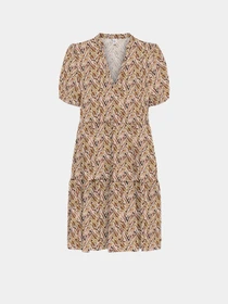 Платья Only NOVA LIFE VIS S/S THEA DRESS модель 15222215_Dull Gold 716 Abstract zig Фото