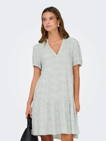 Платья Only NOVA LIFE VIS S/S THEA DRESS модель 15222215_Jadeite 724 Coffee leaf Фото