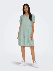 Сукні Only ZALLY LIFE S/S THEA DRESS модель 15262674_Chinois Green White leafs Фото
