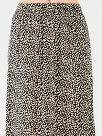 Юбки Only NOVA LIFE VIS BUTTON SKIRT модель 15222223_Black 724 Coffee leaf Фото