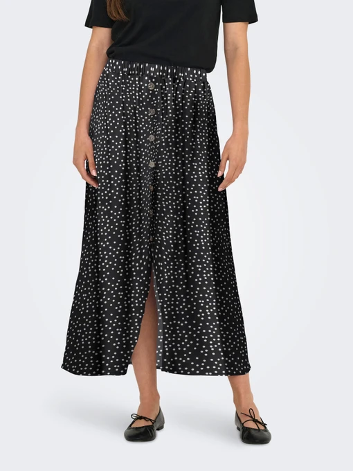 Спідниці Only NOVA LIFE VIS BUTTON SKIRT модель 15222223_Black 722 Cool dots Фото
