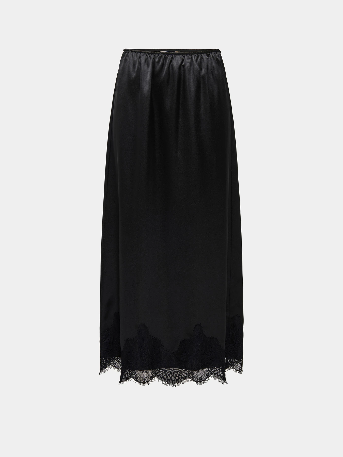 Юбки Only BELLA SATIN LACE SKIRT модель 15380523_Black Юбки Only BELLA SATIN LACE SKIRT модель 15380523_Black Фото