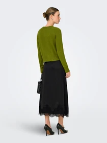 Юбки Only BELLA SATIN LACE SKIRT модель 15380523_Black Фото
