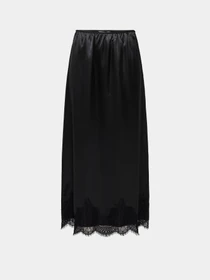 Юбки Only BELLA SATIN LACE SKIRT модель 15380523_Black Фото