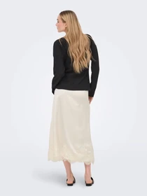 Спідниці Only BELLA SATIN LACE SKIRT модель 15380523_Cloud Dancer Фото