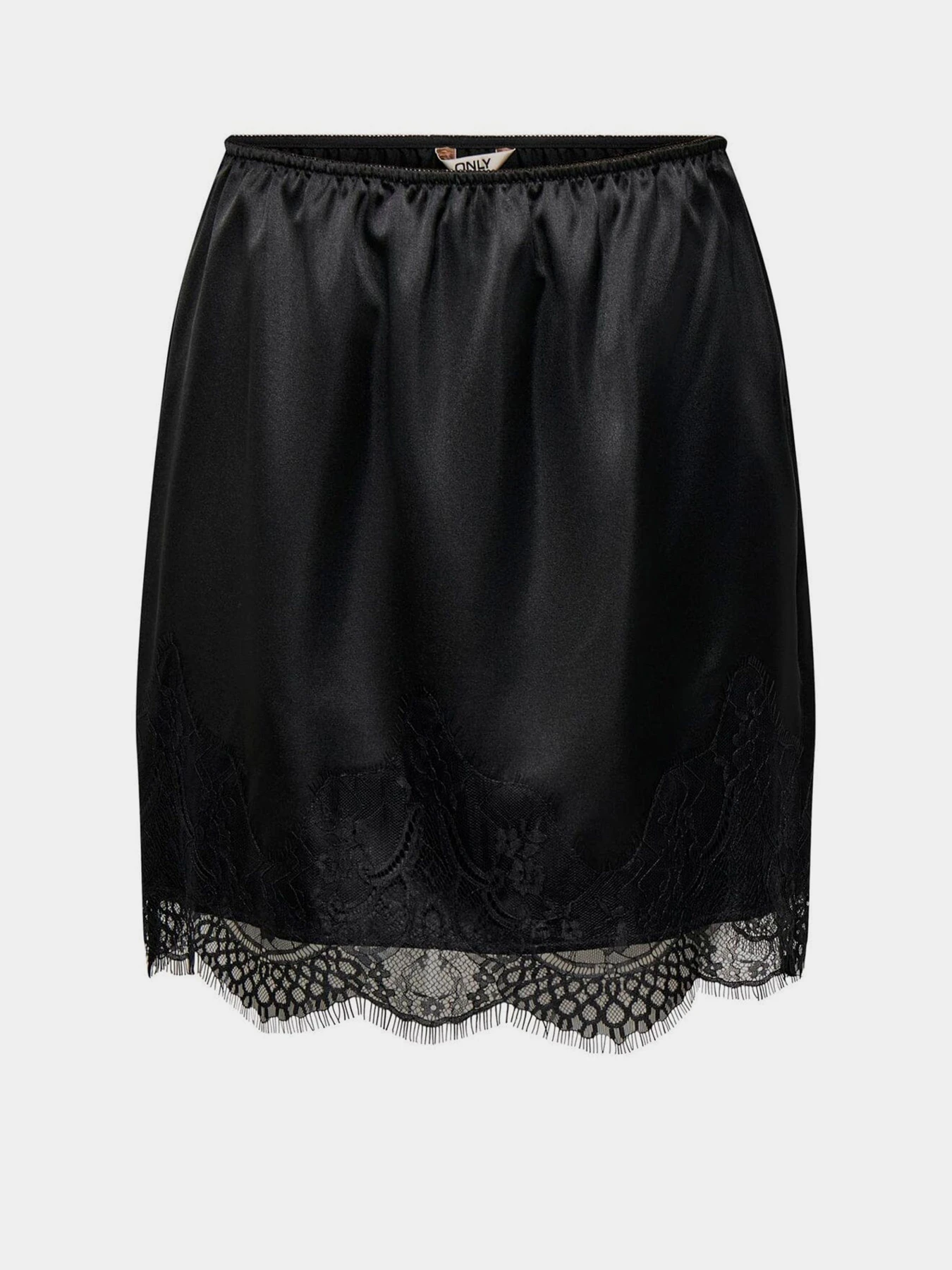 Юбки Only BELLA SHORT SATIN LACE SKIRT модель 15383475_Black DTM LACE Фото