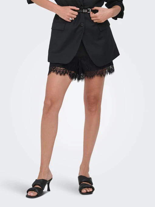 Шорти Only MENUS LACE SATIN SHORTS модель 15385146_Black BLACK LACE Фото