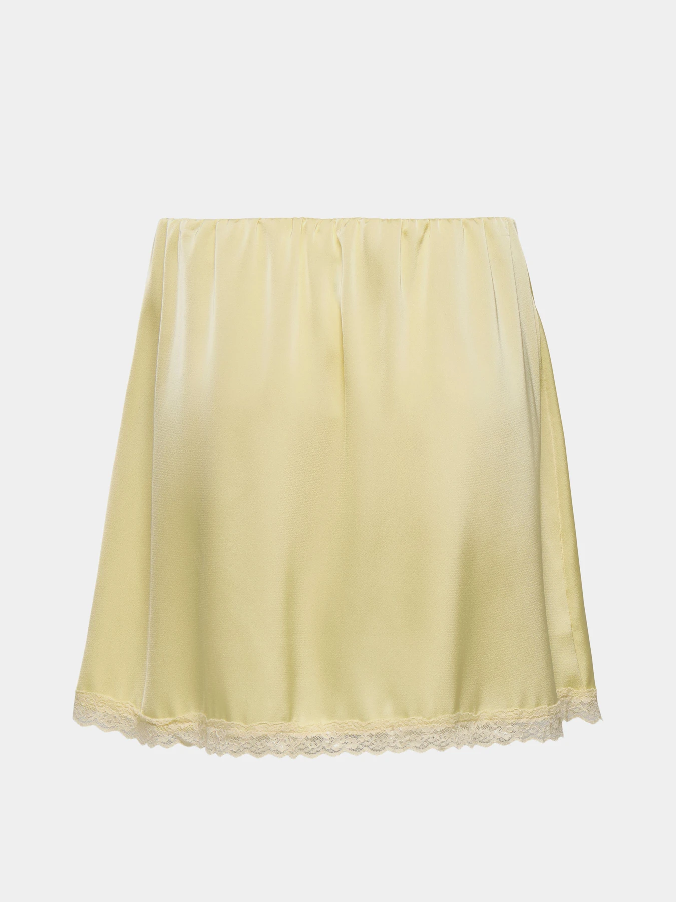 Спідниці Only MENUS LACE SATIN SHORT SKIRT модель 15385148_Double Cream CREAM LACE Фото