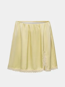 Спідниці Only MENUS LACE SATIN SHORT SKIRT модель 15385148_Double Cream CREAM LACE Фото