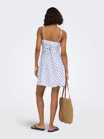 Платья Only LIANA LIFE STRAP SHORT DRESS модель 15375233_Cloud Dancer BLUE DITSY Фото