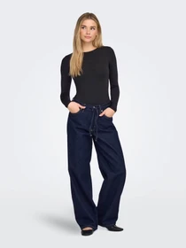 Джинсы Only GIANNA MW STRAIGHT DNM модель 15361587_Dark Blue Denim RINSE Фото