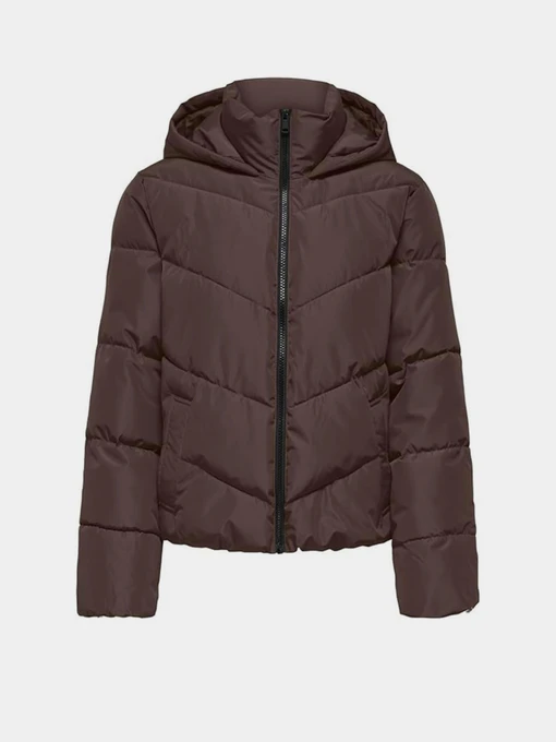 Куртки и дубленки Only CLAIR PUFFER HOOD JACKET модель 15373797_Chocolate Brown Фото