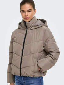 Куртки та дублянки Only CLAIR PUFFER HOOD JACKET модель 15373797_Walnut Фото