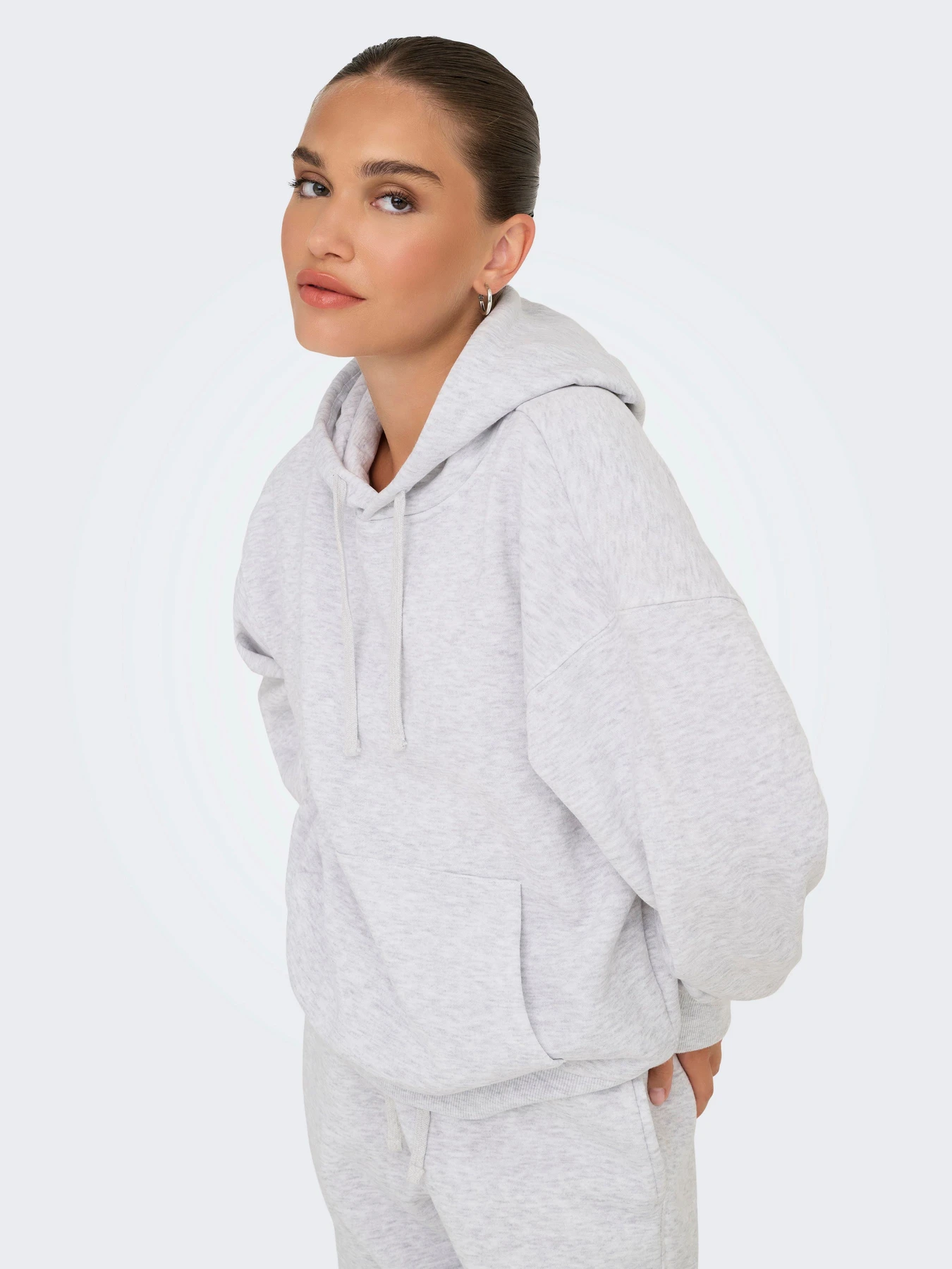 Худи и свитшоты Only BEST L/S HOOD SWT модель 15338730_Light Grey Melange Фото