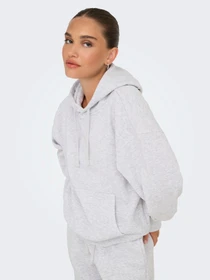 Худи и свитшоты Only BEST L/S HOOD SWT модель 15338730_Light Grey Melange Фото