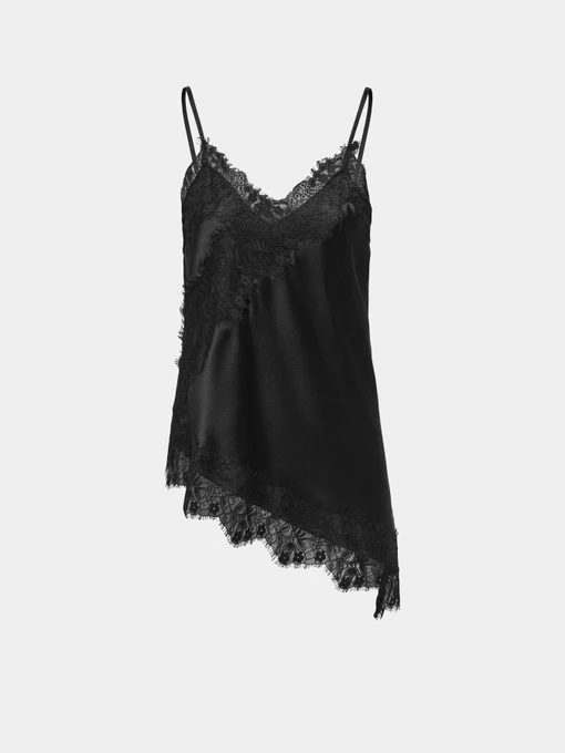 Футболки і поло Only INDONA STRAP SATIN LACE TOP модель 15380352_Black Фото