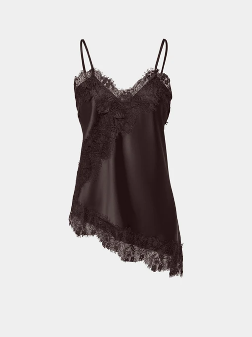 Футболки і поло Only INDONA STRAP SATIN LACE TOP модель 15380352_Chocolate Torte Фото