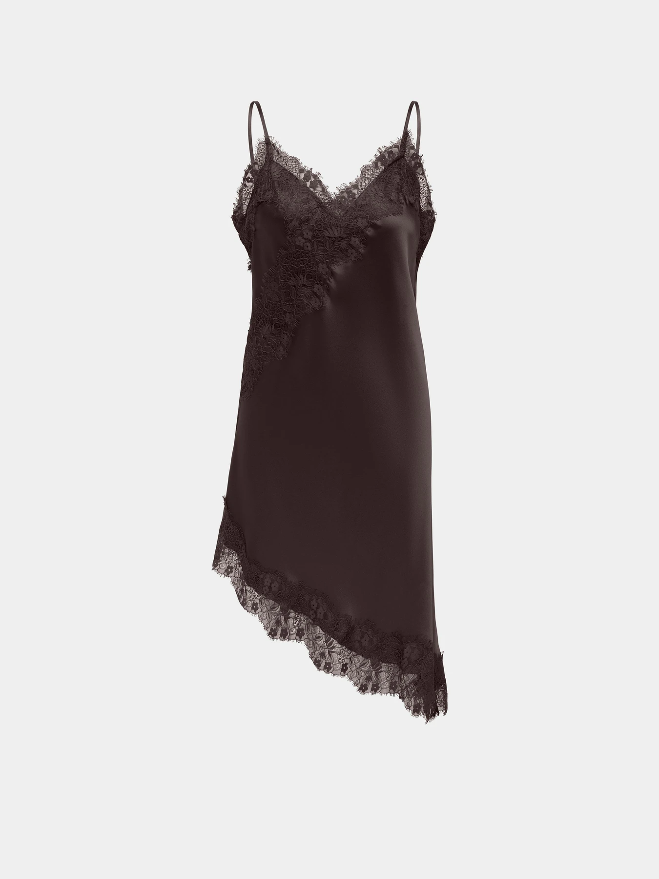 Платья Only INDONA STRAP SATIN LACE DRESS модель 15382051_Chocolate Torte Фото