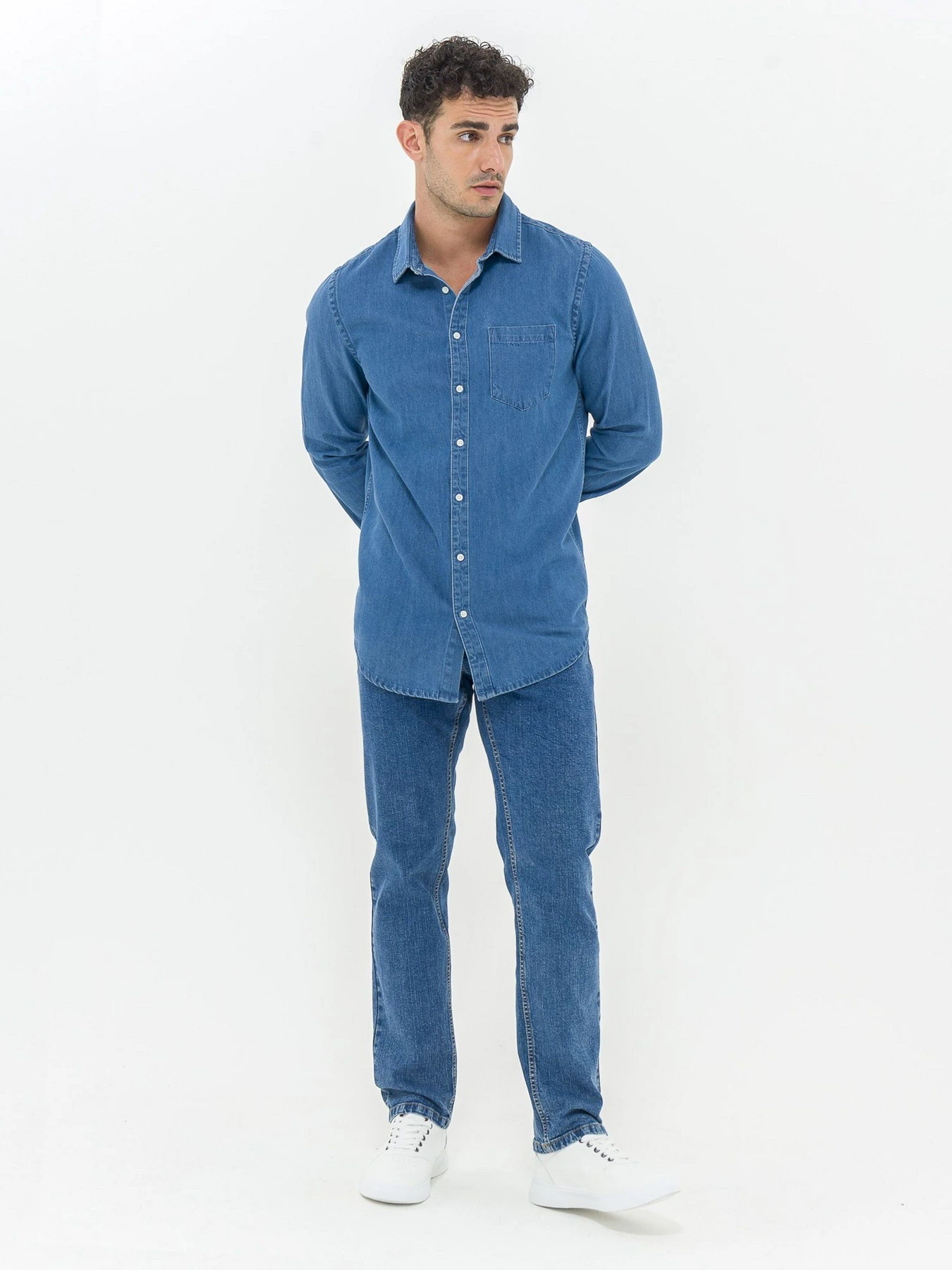 Сорочки Piazza Italia модель 07469_Denim Фото