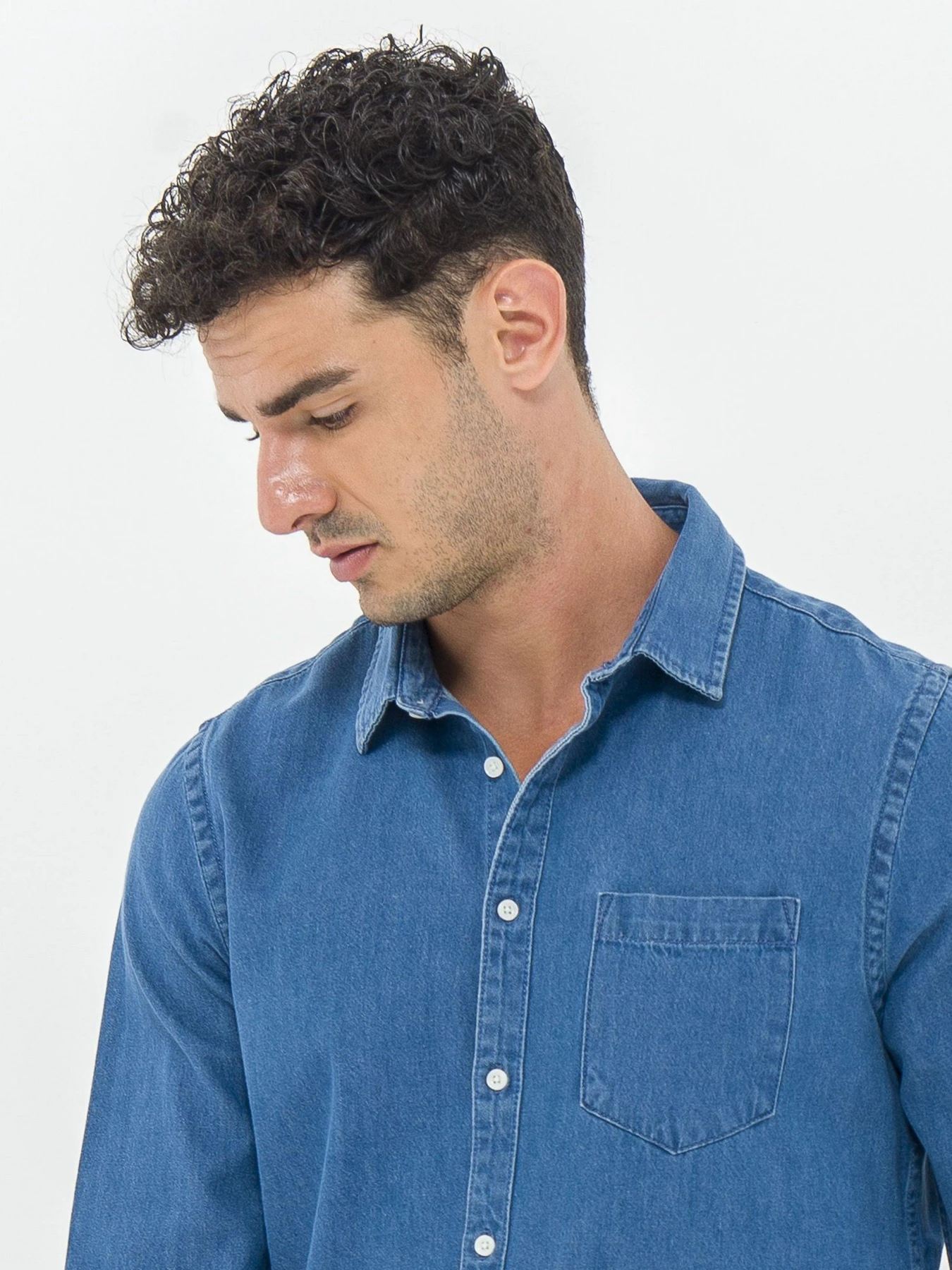 Сорочки Piazza Italia модель 07469_Denim Фото