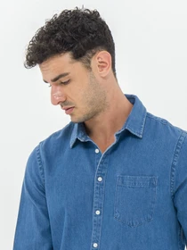 Сорочки Piazza Italia модель 07469_Denim Фото