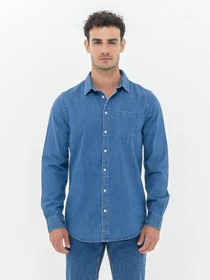 Сорочки Piazza Italia модель 07469_Denim Фото