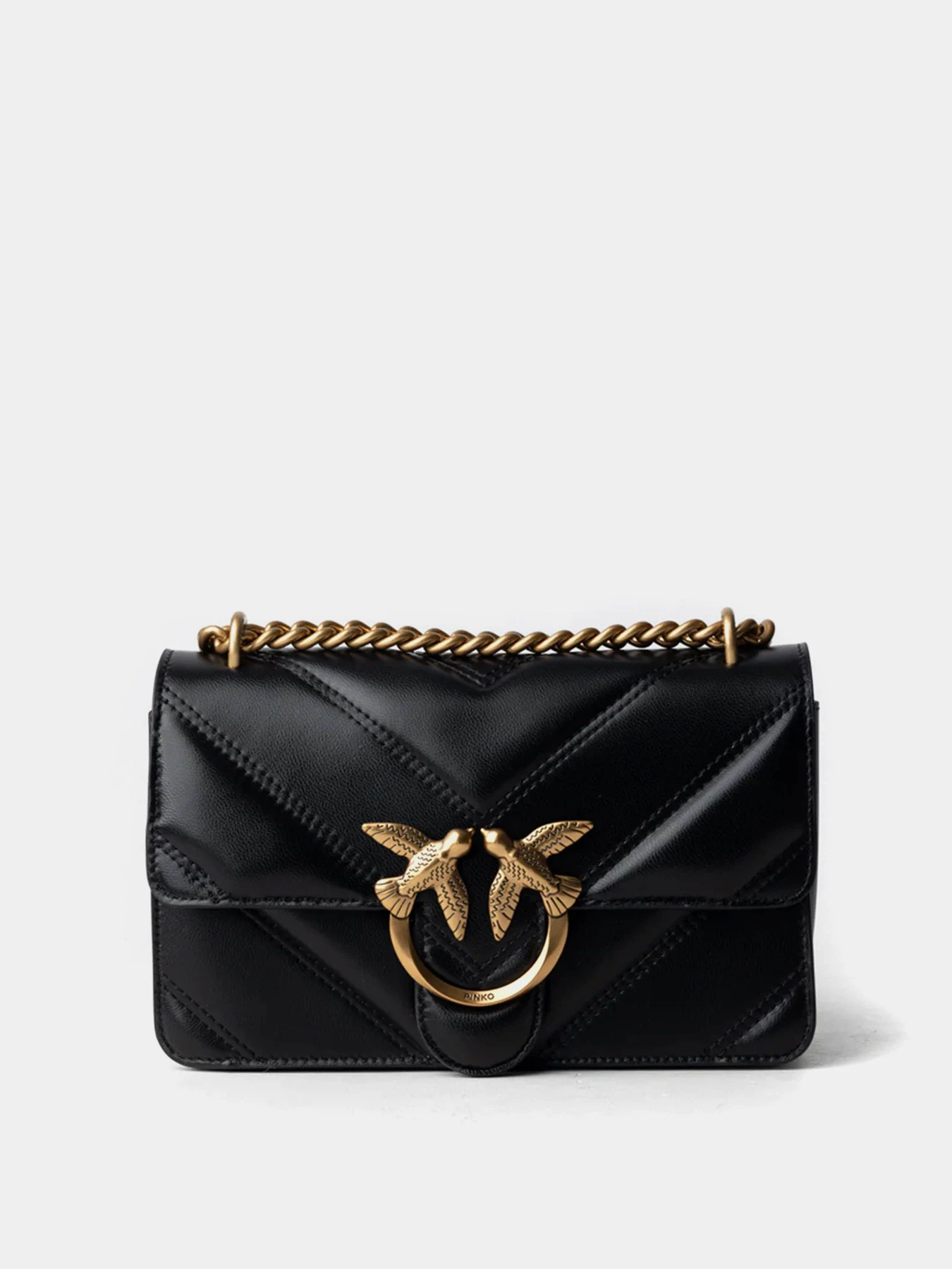 Сумки PINKO Love One Mini Light Dc Intarsio Nappa + Suede + Seta модель 104550-A26Z Z99Q Фото