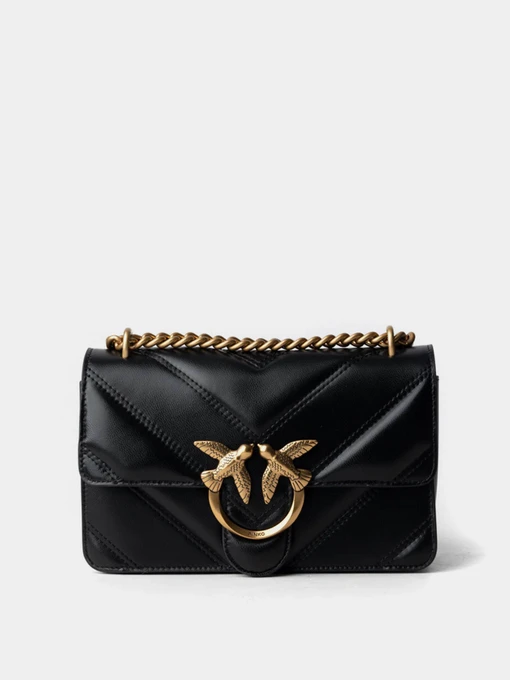 Сумки PINKO Love One Mini Light Dc Intarsio Nappa + Suede + Seta модель 104550-A26Z Z99Q Фото