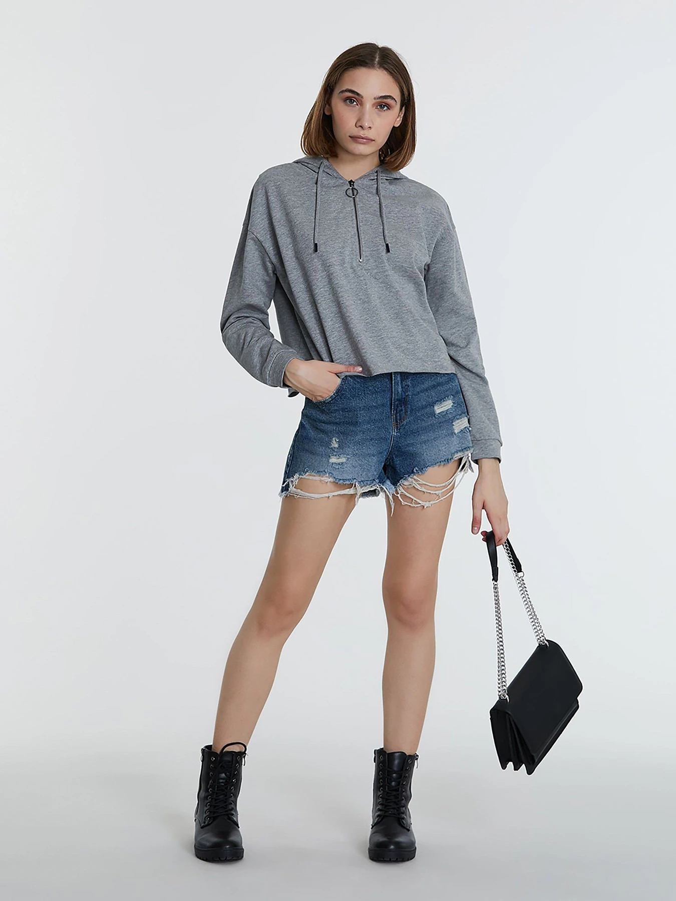 Худи и свитшоты Piazza Italia модель 46363_grey med Худи и свитшоты Piazza Italia модель 46363_grey med Фото