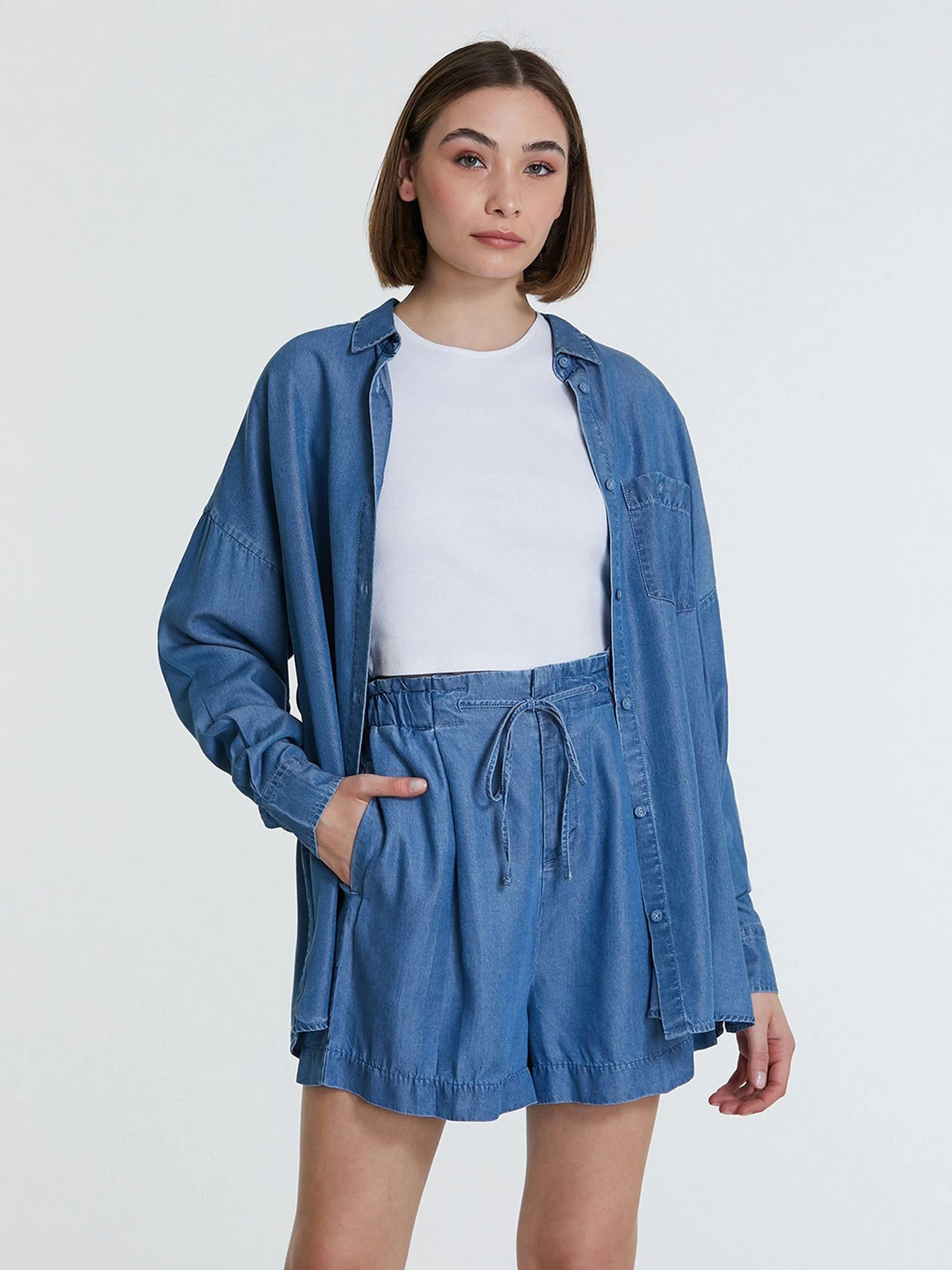 Рубашки Piazza Italia модель 43704_denim Фото