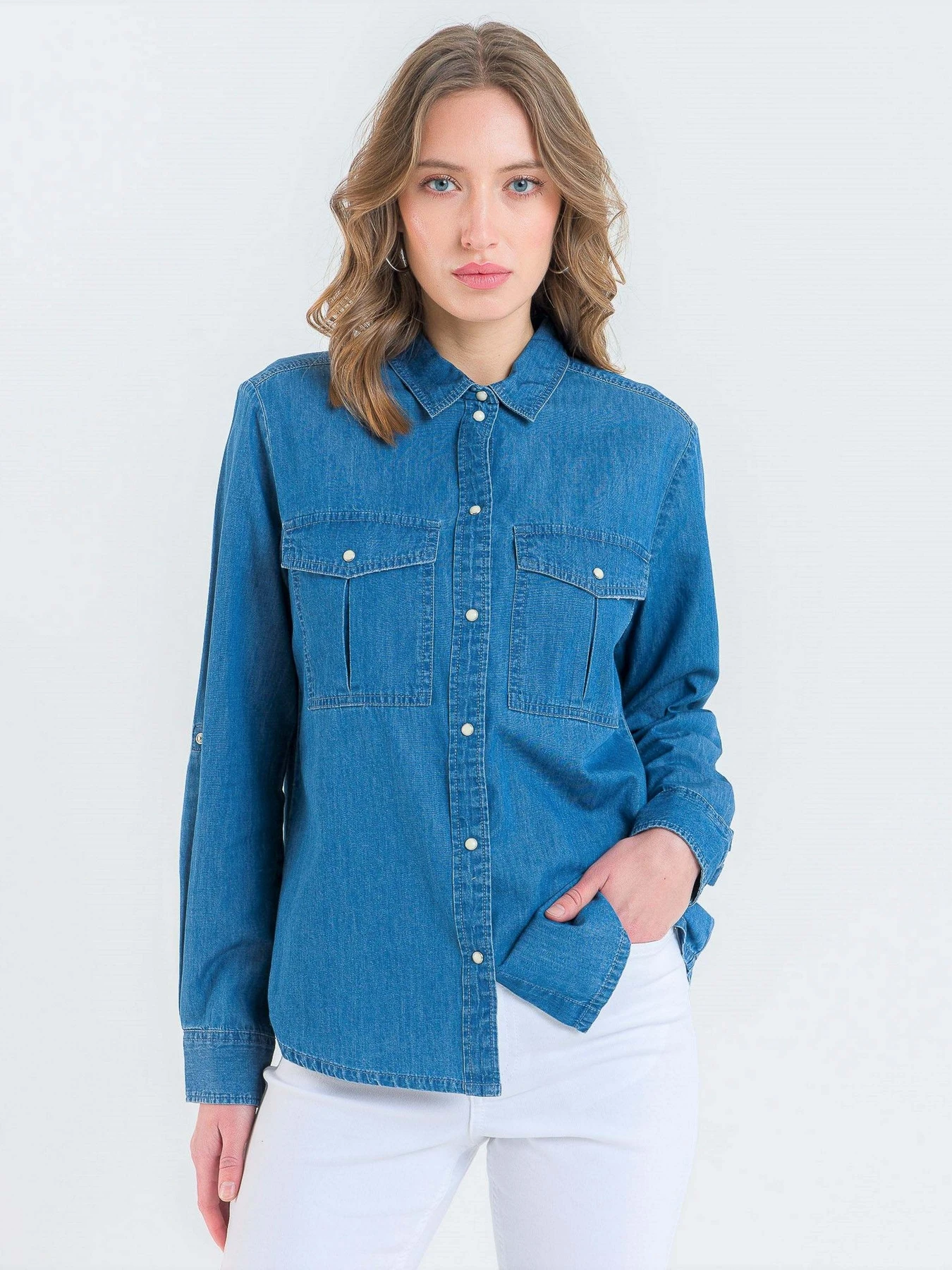 Сорочки Piazza Italia модель 53865_Denim Сорочки Piazza Italia модель 53865_Denim Фото