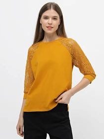Худи и свитшоты Piazza Italia модель 07344_mustard Фото