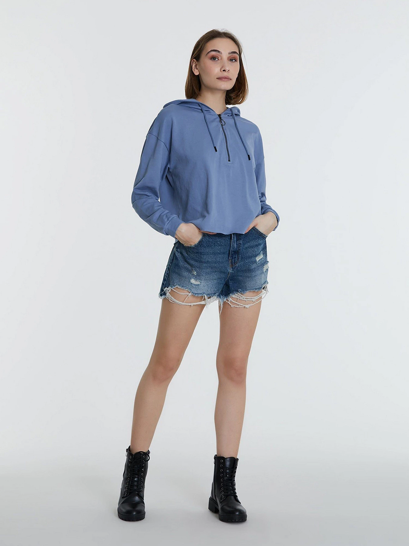 Худи и свитшоты Piazza Italia модель 46363_denim Фото