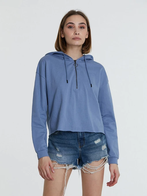 Худи и свитшоты Piazza Italia модель 46363_denim Фото