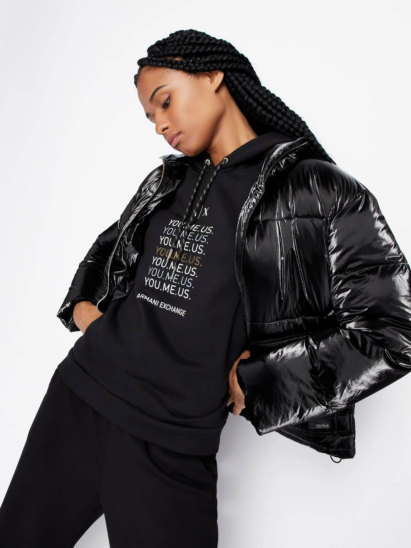 Худи и свитшоты Armani Exchange You.me.us. модель 6LYM27-YJ5VZ-1200 Фото