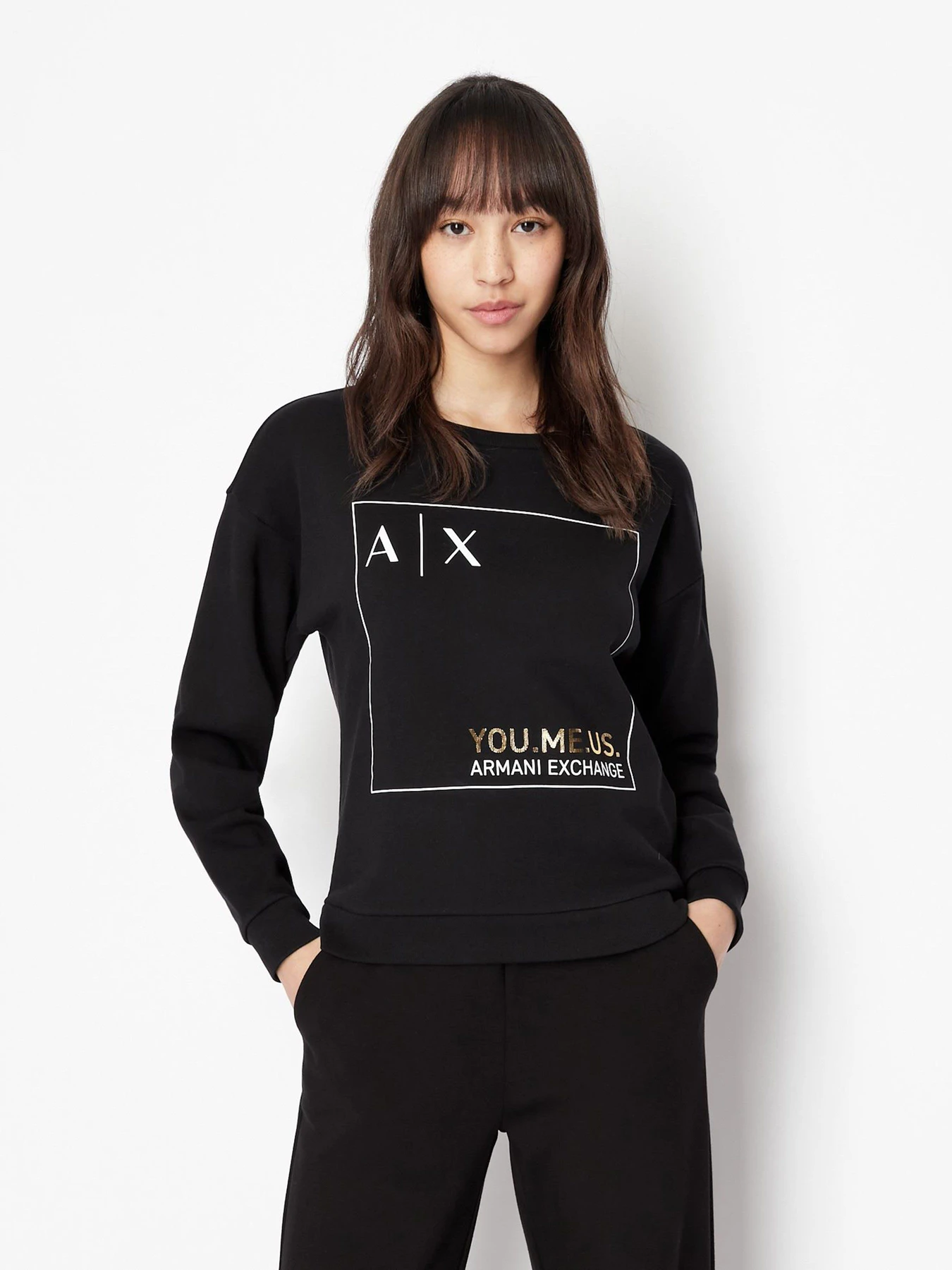Худи и свитшоты Armani Exchange You.me.us. модель 6LYM37-YJ5VZ-1200 Фото
