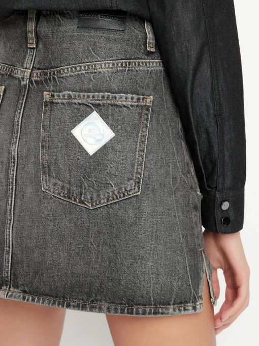 Бавовняна Жіноча Джинсова спідниця Armani Exchange фото 3