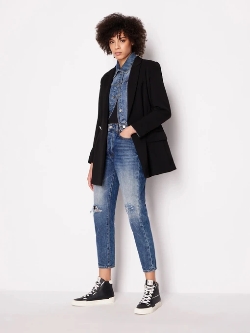 Бавовняні Жіночі Завужені джинси Armani Exchange J51 фото 3