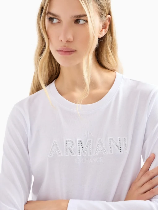 Бавовняний Жіночий Лонгслів Armani Exchange фото 3