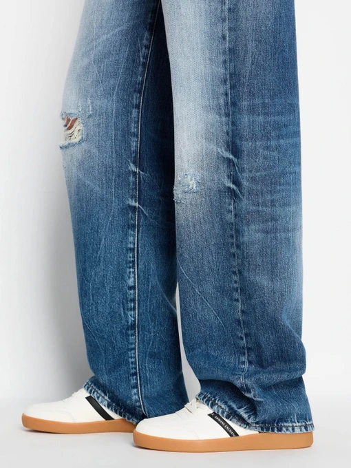 Бавовняні Жіночі Широкі джинси Armani Exchange фото 3