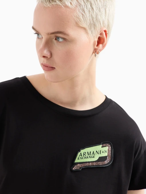 Бавовняна Жіноча Футболка Armani Exchange фото 3